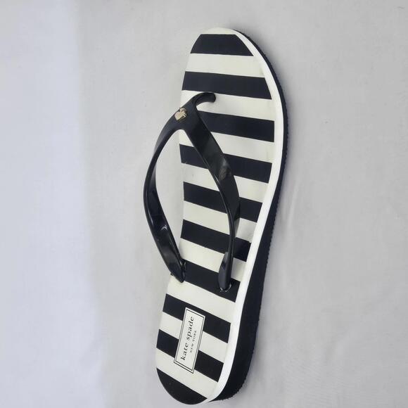 Kate Spade Striped Flip Flops 10 Stylish Summer Sandals - Picture 2 of 9